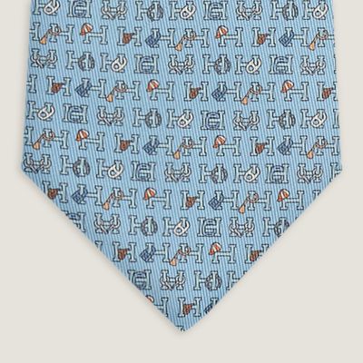 H Collection tie - Blue | Hermès USA